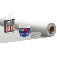 RV White PVC Roofing Membrane Roof Kit 9'6"