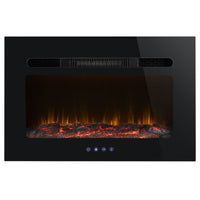 RV 30" Electric Fireplace with Wood Log Insert