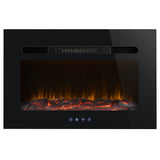 RV 30" Electric Fireplace with Wood Log Insert