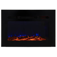 RV 36" Electric Fireplace with Wood Log Insert