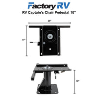 RV Captain's Chair Pedestal 10"