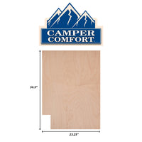 Camper Comfort (Ready-to-Assemble) Raw Maple .25"X23.25"X34.5" End Panel - Right Side
