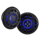 Marine Exterior Bluetooth Speakers with Blue LED - Pair