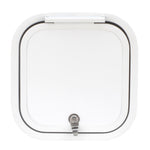 RV Baggage Door Round White 13" X 13"