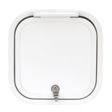 RV Baggage Door Round White 13" X 13"