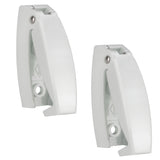 RV Rounded Baggage Door Catch Compartment Clip Latch White