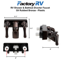 RV Shower & Bathtub Diverter Faucet | Oil Rubbed Bronze