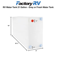 RV Water Tank 21 Gallon | Gray or Fresh Water Tank