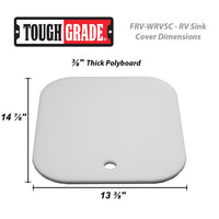 RV Sink Cover | Polyboard | White