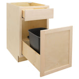 Camper Comfort (Ready-to-Assemble) Raw Maple 18"Wx34.5"Hx24"D Waste Basket Base Cabinet