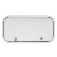 RV Baggage Door Round White 24" X 12"