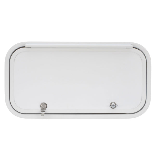 RV Baggage Door Round White 24" X 12"