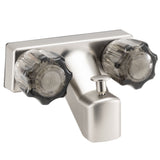 RV Shower & Bathtub Diverter Faucet | Brushed Nickel with Smoked Handles