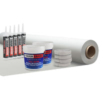 White PVC Roofing Membrane RV Roof Kit 9'6"