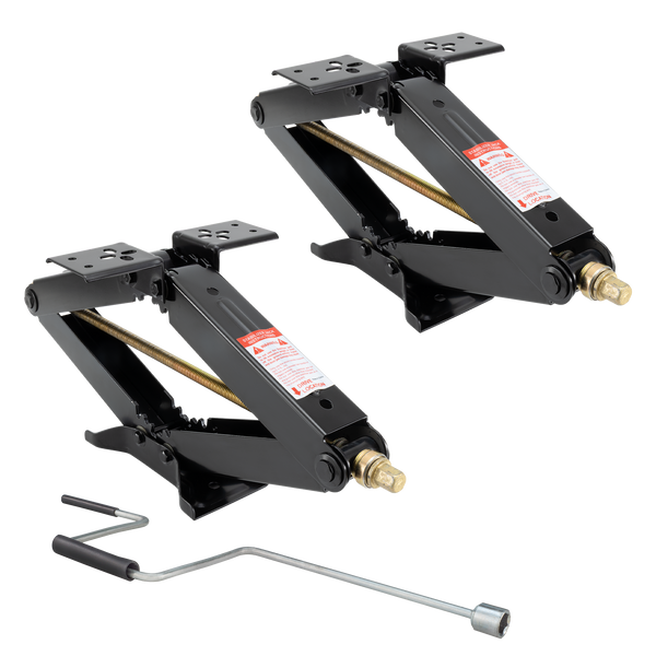 7500 lb. 24" RV Scissor Jack 2 Pack with Handle