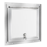 Square RV Baggage Door White Centered 12" X 12"