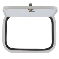 RV Baggage Door Round White 12" X 16"