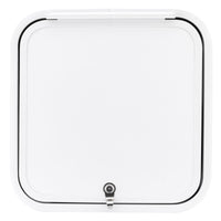 RV Baggage Door Round White 18" X 18"