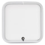 RV Baggage Door Round White 18" X 18"