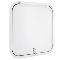 RV Baggage Door Round White 18" X 18"