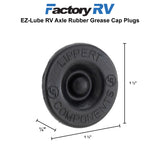 EZ-Lube RV Axle Rubber Grease Cap Plugs 4-Pack