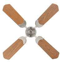 RV Ceiling Fan 36" Oak Brush Nickle 12 Volt