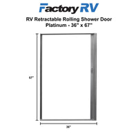 RV Retractable Rolling Shower Door