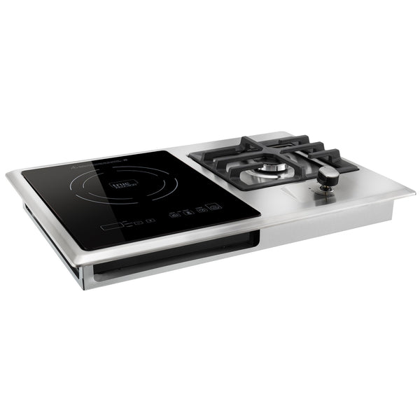 RV 2-Burner Gas and Induction Cooktop