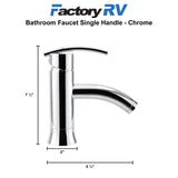 RV Bathroom Faucet Single Handle | Chrome