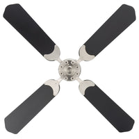 RV Ceiling Fan 42" Black Brush Nickle 12 Volt