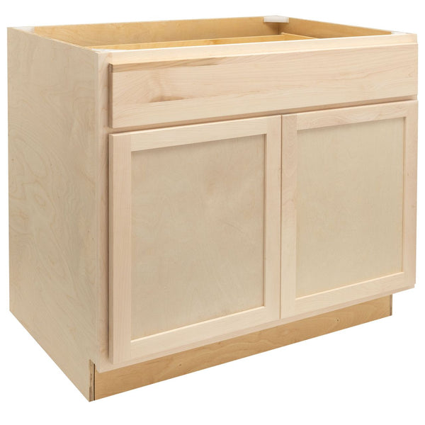 Camper Comfort (Ready-to-Assemble) Raw Maple 36"Wx34.5"Hx24"D Base Cabinet