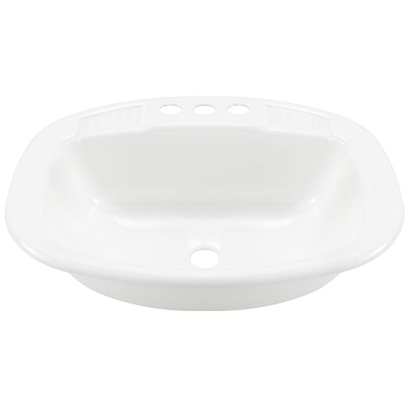 RV Sink Single Bowl 20" Long x 16" | White