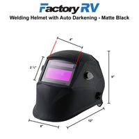 Welding Helmet with Auto Darkening  Matte Black