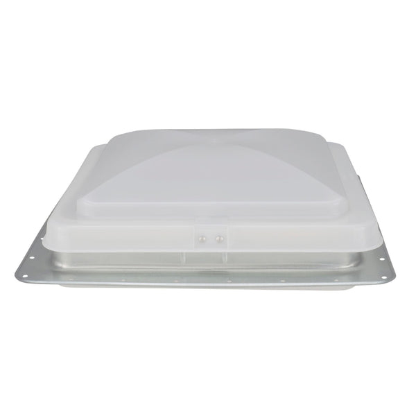 RV 14" Powered 12V Roof Vent with White Wedge Style Lid