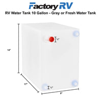 RV Water Tank 10 Gallon | Grey or Fresh Water Tank