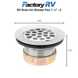 RV Drain for Shower Pan 1 ½" - 2"