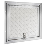 Squared Diamond Plated RV Baggage Door 10" X 10"