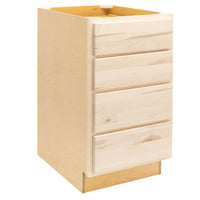 Camper Comfort (Ready-to-Assemble) Raw Maple 18"Wx34.5"Hx24"D 4 Drawer Cabinet