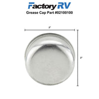 Trailer Wheel Grease Cap Part #02100100 2 pack