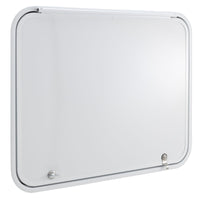 RV Baggage Door Round White 30" X 24"