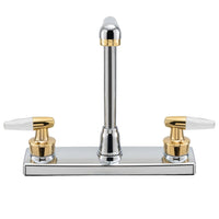 RV Kitchen Hight Rise Faucet | Chrome Finish | Polished Brass Handles