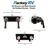 RV Shower & Bathtub Diverter | Oil Rubbed Bronze