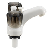 RV Shower & Bathtub Diverter Faucet White | Smoke Handles