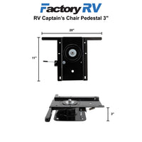 RV Captain's Chair Pedestal 3"