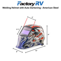 Welding Helmet with Auto Darkening "American Steel"