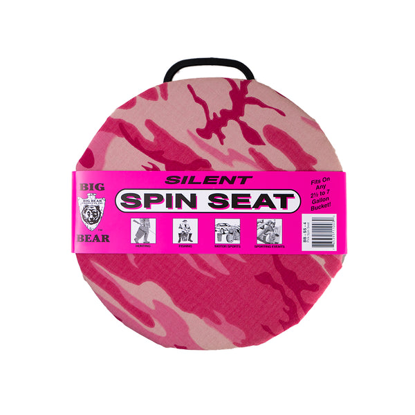 Big Bear Pink Camo Silent Spin Seat | Bucket seat | Ice fishing