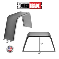 ToughGrade 2-Pack Steel Smooth Flat Top Trailer Fenders 10" X 36" X 18"