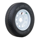 CASTLE ROCK RADIAL TIRE ST205/75R15 MOD-WHITE | (5x4.5) Bolt Circle | Trailer Wheel | Tire Mounted