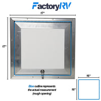 16"Wide X 16"High | Square RV Baggage Door