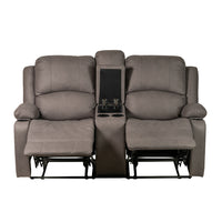 Camper Comfort 65" Wall Hugger Reclining RV | Camper Theater Seats (Slate) | Double Recliner RV Sofa & Console | RV couch | Wall Hugger Recliner | RV Theater Seating | RV Furniture | Theater Seat